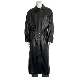 Vintage 80s Danier Long Leather Coat